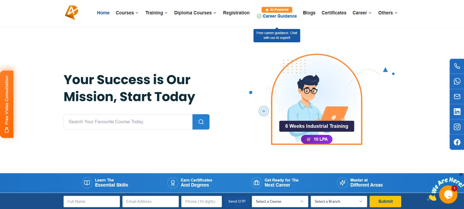 Rayon Academy desktop website preview