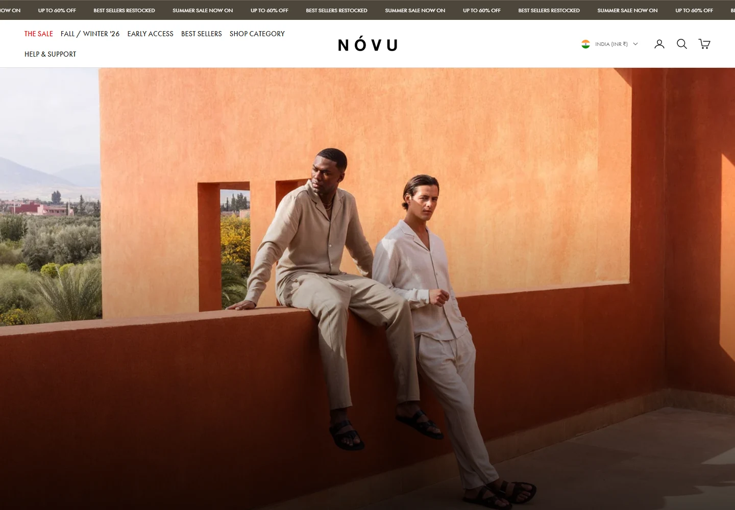NOVU desktop website preview